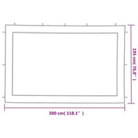 Tentwanden 2 st gaas wit en zwart  5