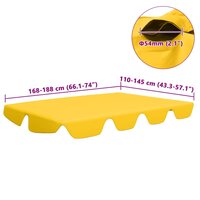 Vervangingsluifel voor schommelbank 188/168x145/110 cm geel 6
