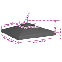 Prieeldak 2-laags 310 g/m&sup2; 3x3m taupe 6