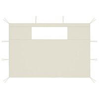 Prieelzijwanden met ramen 2 st cr&egrave;mekleurig 2