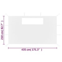 Prieelzijwanden met ramen 2 st wit 5