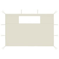 Prieelzijwanden met ramen 2 st cr&egrave;mekleurig 2