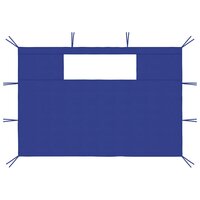 Prieelzijwanden met ramen 2 st blauw 2