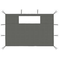 Prieelzijwanden met ramen 2 st antracietkleurig 2