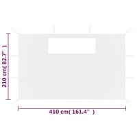 Prieelzijwanden met ramen 2 st wit 5