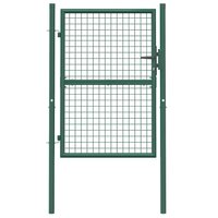 Poort 100x125 cm staal groen 4