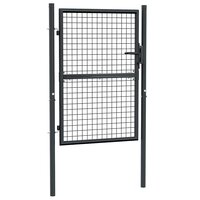 Gaaspoort 100x175 cm gegalvaniseerd staal grijs 2