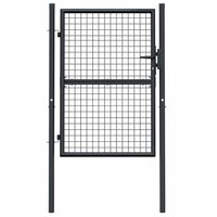 Gaaspoort 100x175 cm gegalvaniseerd staal grijs 4