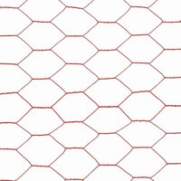 Kippengaas 25x1 m staal met PVC coating rood 4