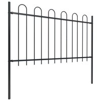 Tuinhek met ronde bovenkant 3,4x1 m staal zwart 2