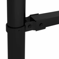 Tuinhek met speren bovenkant (1-1,25)x3,4 m staal zwart 4