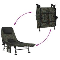 Visbed met verstelbare modderpoten inklapbaar camouflage 7