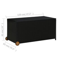 Tuinbox 120x65x61 cm poly rattan zwart 8