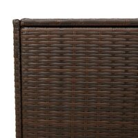 Tuinbox met wielen 283 L poly rattan bruin 9