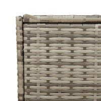 Tuinbox met wielen 283 L poly rattan grijs 9