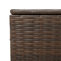 Tuinbox met wielen 190 L poly rattan bruin 9