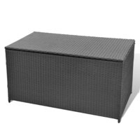 Tuinbox 120x50x60 cm poly rattan zwart 3