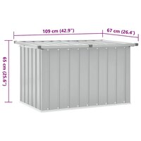 Tuinbox 109x67x65 cm grijs 8