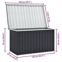 Tuinbox 149x99x93 cm antraciet 9