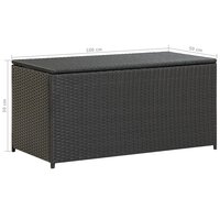 Tuinbox 100x50x50 cm poly rattan zwart 8