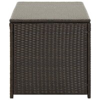 Tuinbox 100x50x50 cm poly rattan bruin 3