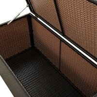 Tuinbox 100x50x50 cm poly rattan bruin 4