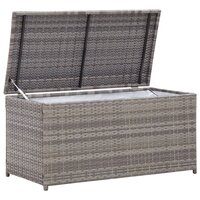 Tuinbox 100x50x50 cm poly rattan grijs 2