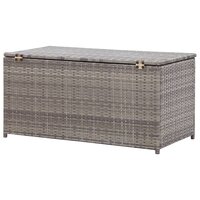 Tuinbox 100x50x50 cm poly rattan grijs 5
