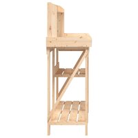 Oppottafel met schappen massief vurenhout 6