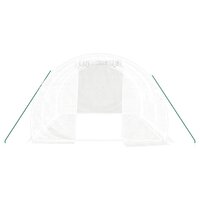 Tuinkas met stalen frame 12 m&sup2; 4x3x2 m wit 4