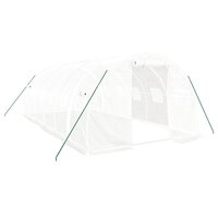 Tuinkas met stalen frame 18 m&sup2; 6x3x2 m wit 2