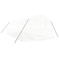 Tuinkas met stalen frame 18 m&sup2; 6x3x2 m wit 3