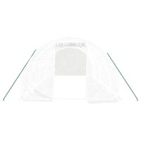 Tuinkas met stalen frame 18 m&sup2; 6x3x2 m wit 4