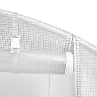 Tuinkas met stalen frame 24 m&sup2; 8x3x2 m wit 8