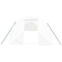 Tuinkas met stalen frame 30 m&sup2; 10x3x2 m wit 4