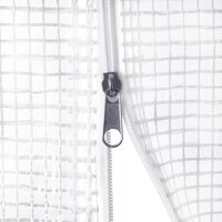 Tuinkas met stalen frame 30 m&sup2; 10x3x2 m wit 7