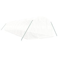 Tuinkas met stalen frame 36 m&sup2; 12x3x2 m wit 3