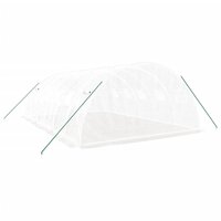 Tuinkas met stalen frame 24 m&sup2; 6x4x2 m wit 6