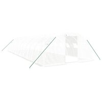 Tuinkas met stalen frame 48 m&sup2; 12x4x2 m wit 2