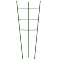 Plantensteunen 5 st met 3 ringen 45 cm staal groen 5