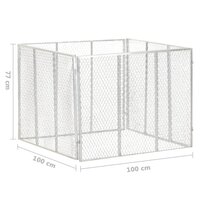 Compostbak 100x100x77 cm gegalvaniseerd staal 6