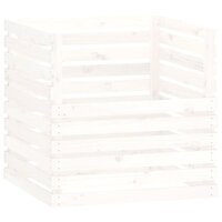 Compostbak 80x80x78 cm massief grenenhout wit 2