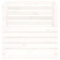 Compostbak 80x80x78 cm massief grenenhout wit 5