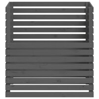 Compostbak 100x100x102 cm massief grenenhout grijs 5