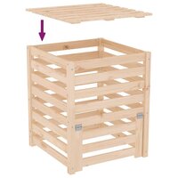 Compostbak 63,5x63,5x77,5 cm massief grenenhout 8