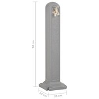 Waterzuil met kraan steen-look lichtgrijs 7