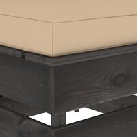 Middenbank sectioneel met kussens grijs ge&iuml;mpregneerd hout 5