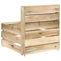 Tuinmiddenbank pallet ge&iuml;mpregneerd grenenhout 4