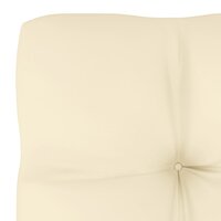 Tuinmiddenbank met cr&egrave;mekleurige kussens massief grenenhout 9