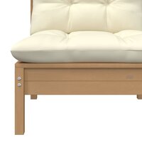 Tuinmiddenbank met kussens massief grenenhout honingbruin 4